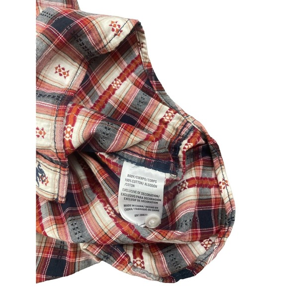 Moon Shine Men’s Large Red Pearl Snap‎ Long Sleeve Shirt - Picture 6 of 7